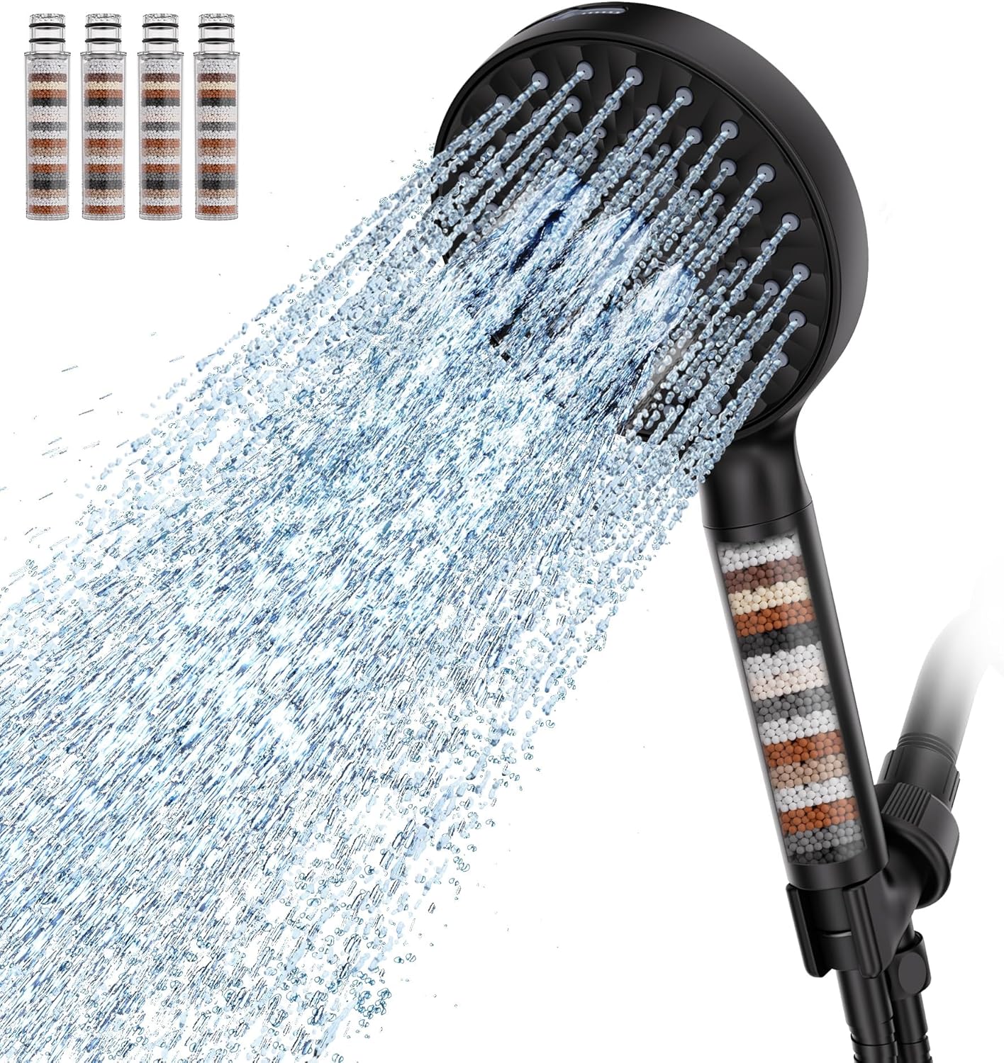 Filtered Shower Head with Handheld High Pressure 9 Spray Modes