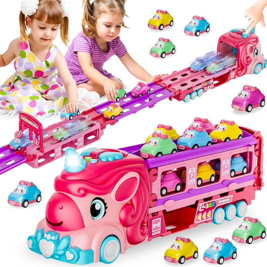 Unicorn Car Toys for Toddler Girls by Funwee - Fun Racing