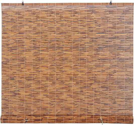 Light-Filtering Cord-Free Bamboo Reed Roll-Up Blinds for Windows