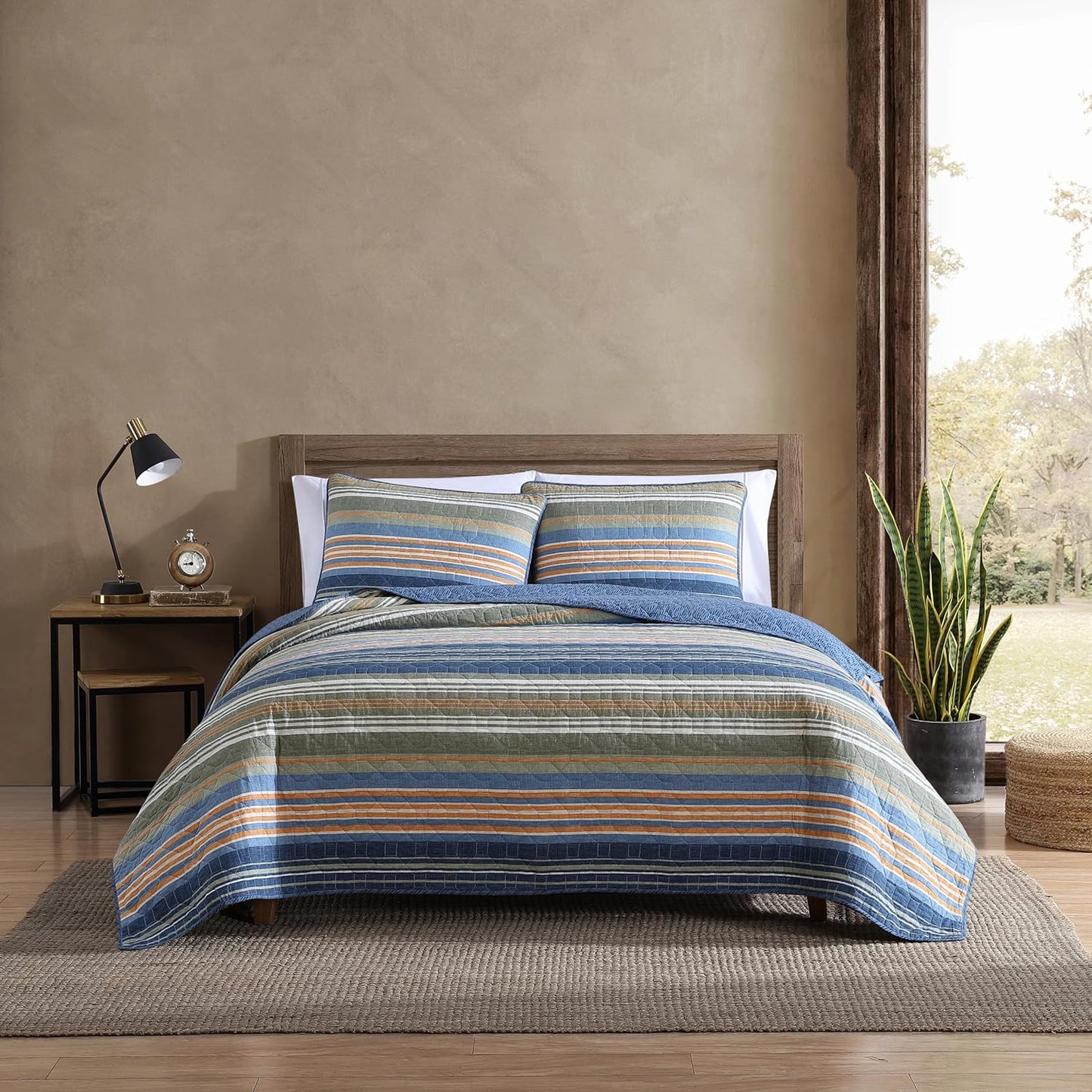 Eddie Bauer Twin Quilt Set, Reversible Cotton Bedding for All Seasons