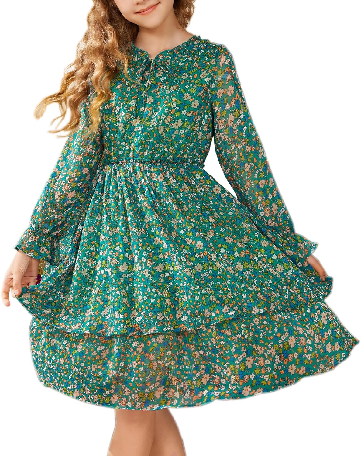 GRACE KARIN Girls Long Sleeve Dress for Formal Party Wear