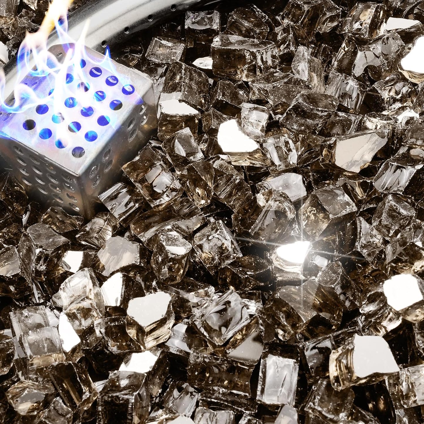 NUPICK 20 Pound Fire Glass for Stunning Fire Pit Displays