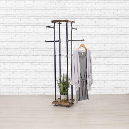 Vintage 4-Way Clothes Rack by William Roberts: Industrial Storage & Display