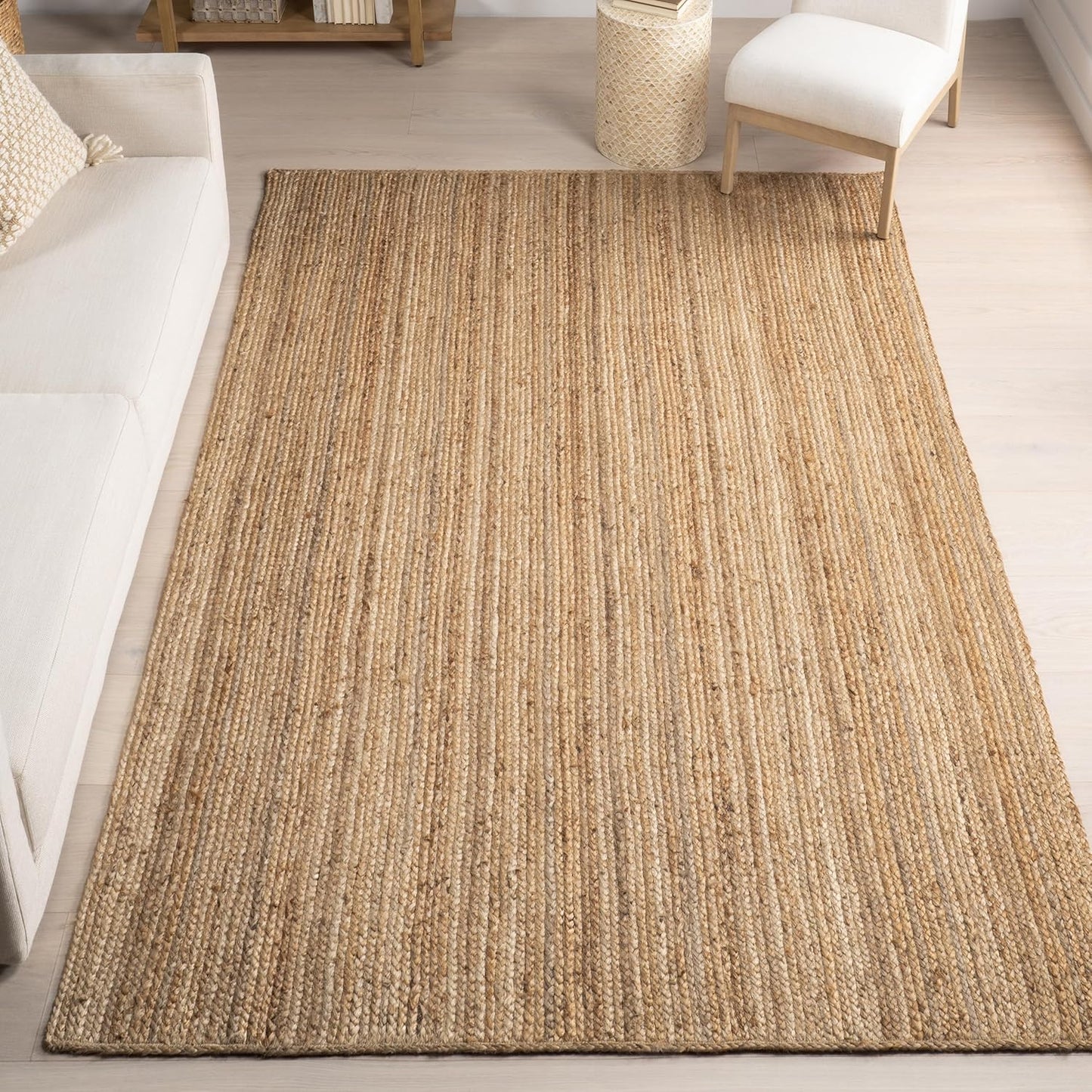 nuLOOM 9x12 Rigo Jute Hand Woven Area Rug for Any Room