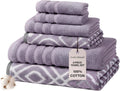 Modern Threads Oxford 6-Piece Cotton Towel Set in Lavender