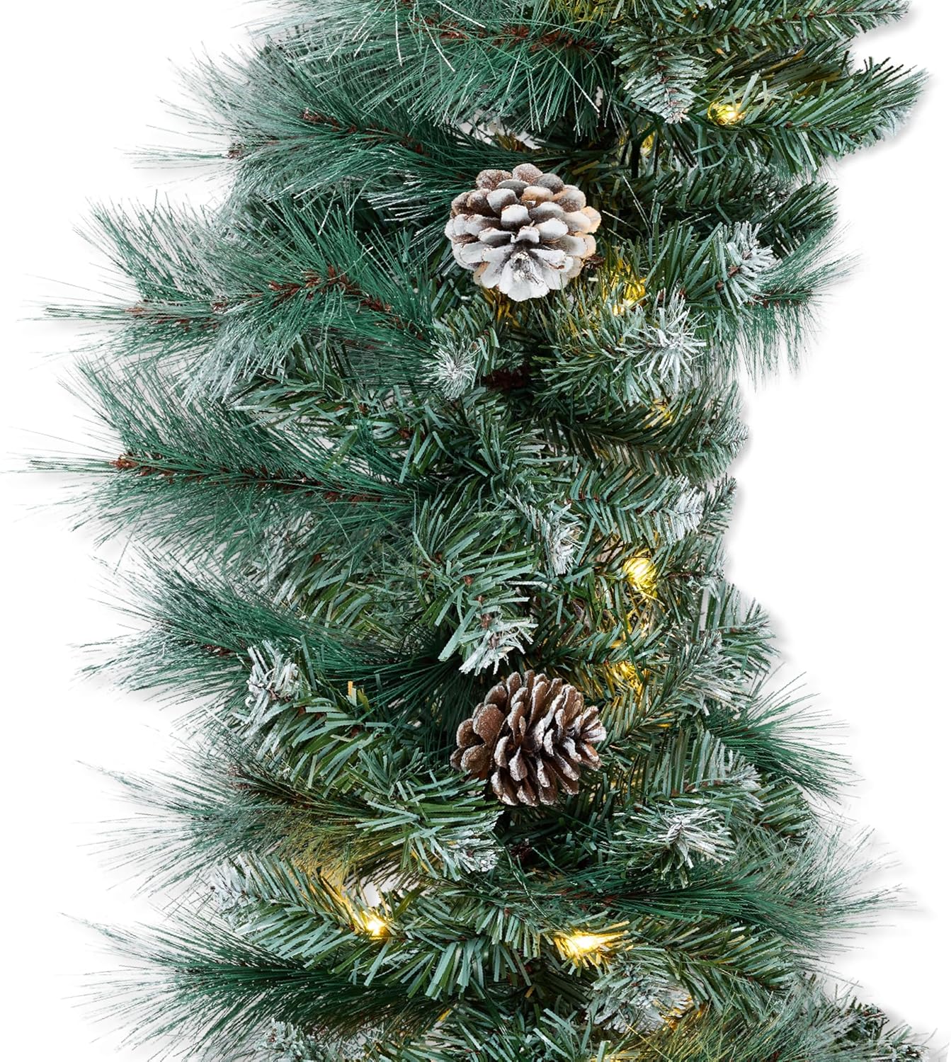 9ft Pre-Lit Christmas Garland for Holiday Decor with Lights