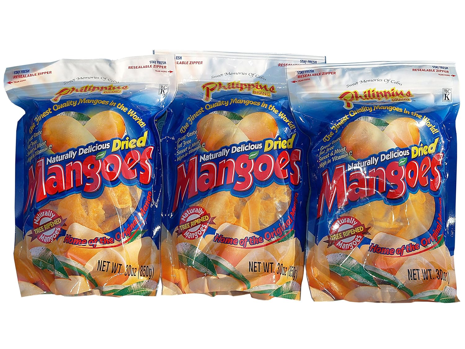 Philippine Brand Naturally Delicious Dried Mangoes - 30 Ounces