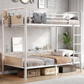 Metal Bunk Bed Twin Over Twin - Heavy Duty Convertible Bunk Bed