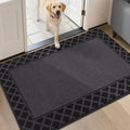 Door Mat Dirt Trapper 32in x 48in Black - Low Profile Absorbent