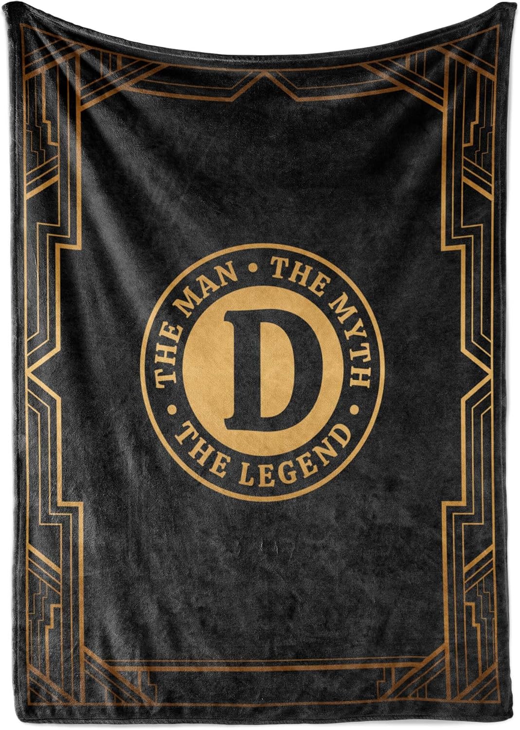 InnoBeta Initial Plush Throw Blanket for Men - Cozy Gift Idea