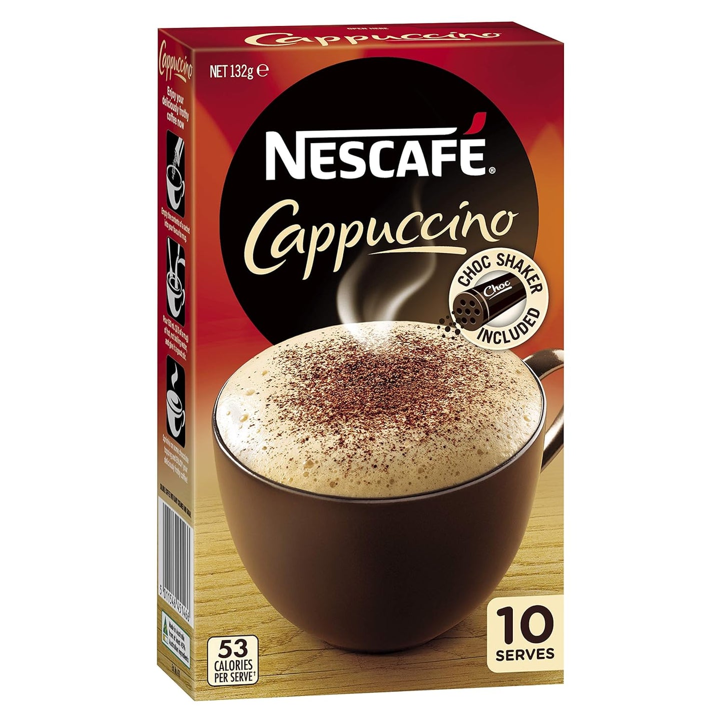 Instant Nescafe Cappuccino 10pk - Rich & Creamy Taste