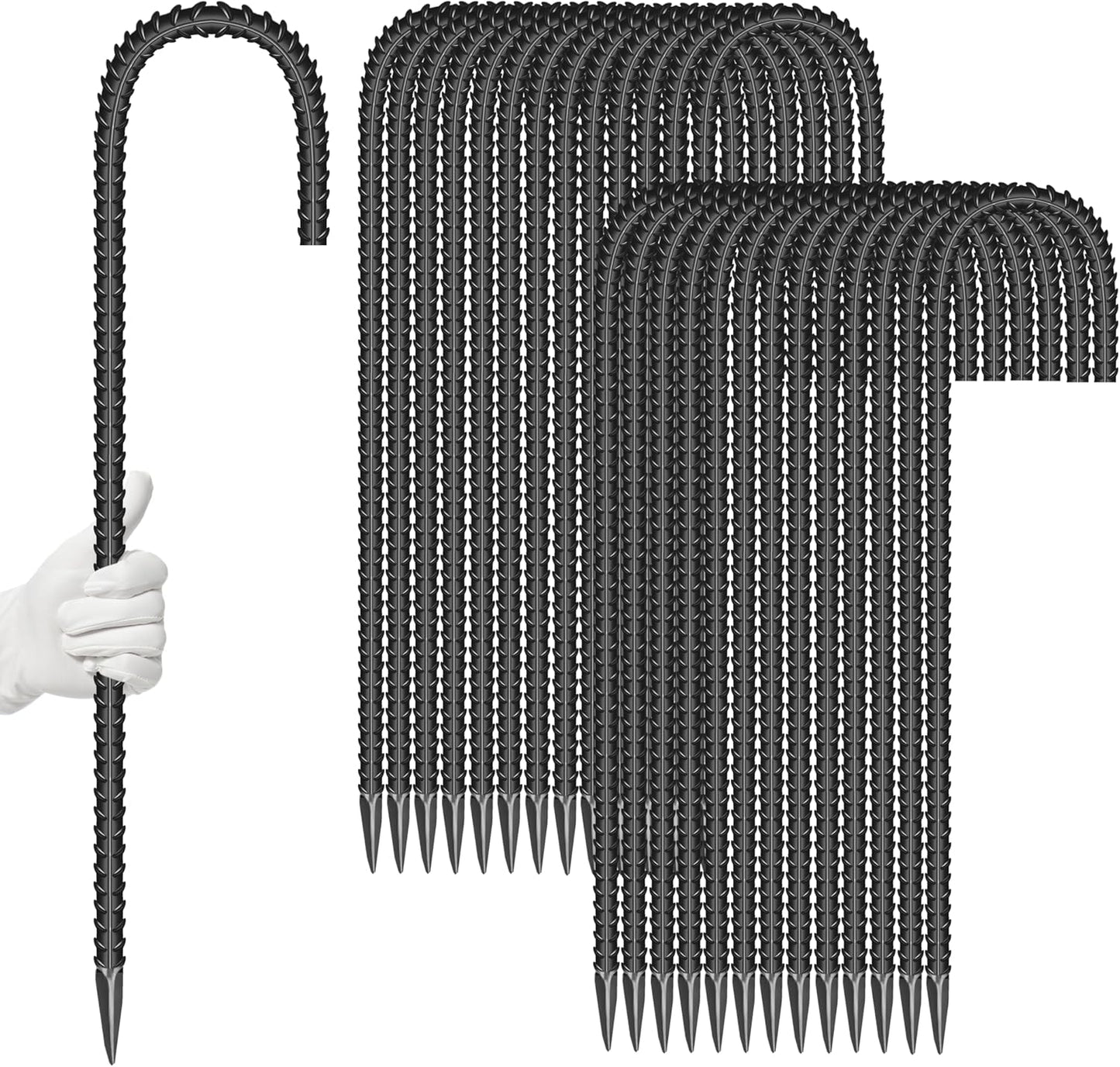 27 Pieces 16-Inch Garden Ground Stakes for Heavy Duty Use