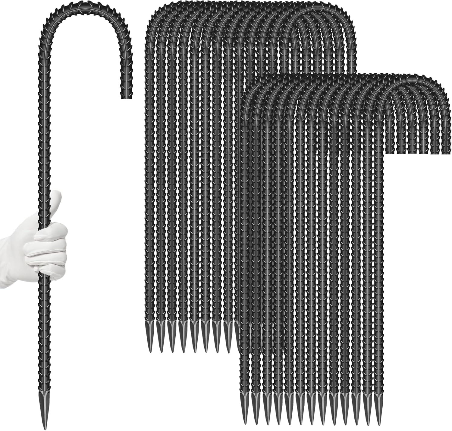 27 Pieces 16-Inch Garden Ground Stakes for Heavy Duty Use