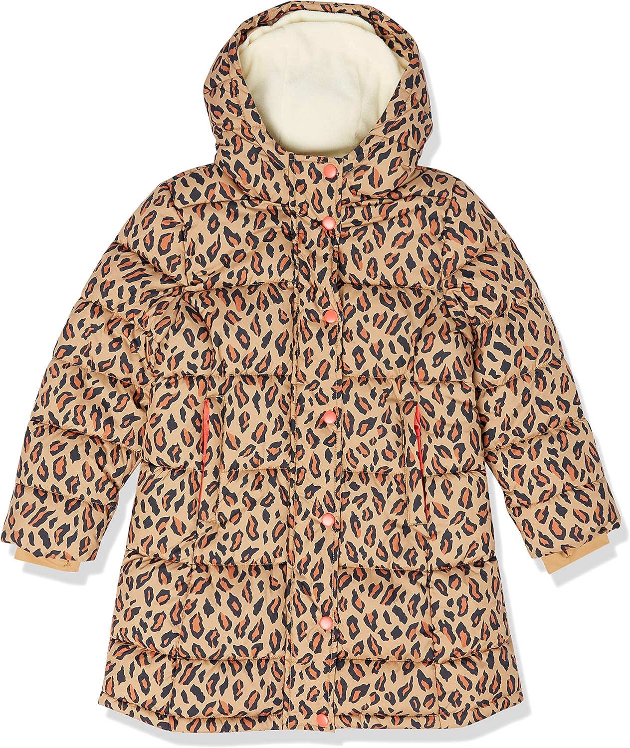 Long Heavyweight Hooded Puffer Jacket for Girls and Toddlers