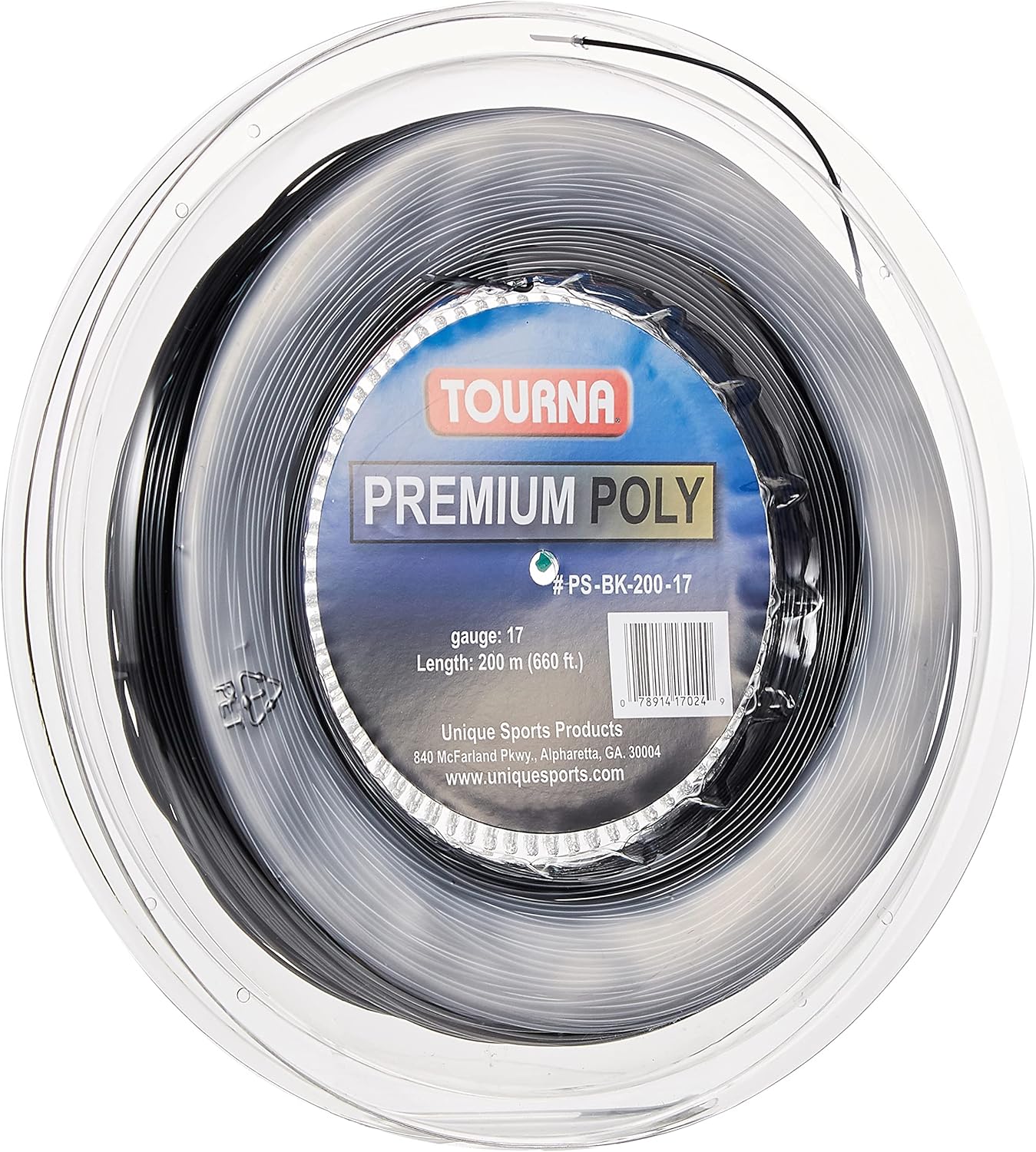 Tourna Premium Poly Durable Tennis String for Topspin Play