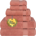 Cotton Paradise Coral 6 Piece Towel Set - 100% Cotton Turkish Towels
