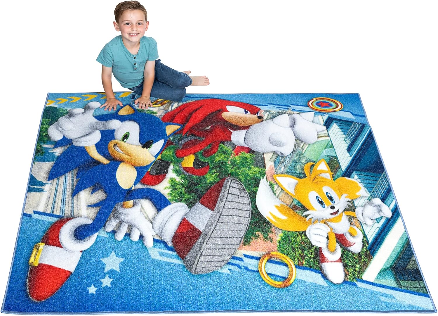 Sonic The Hedgehog Non Slip Area Rug for Kids Room Decor