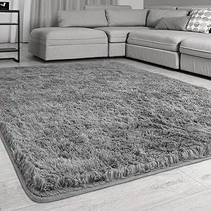 Signature Loom Fluffy Shaggy Area Rug for Kids Room Comfort