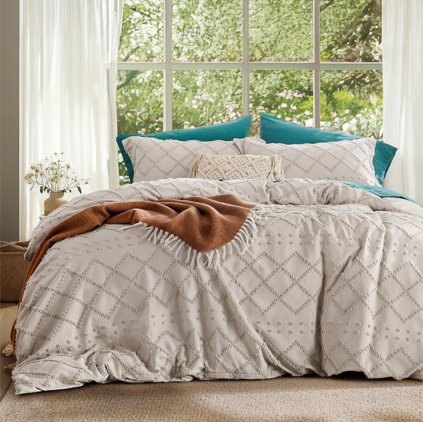 Boho Twin Duvet Cover by Bedsure - Soft & Breathable Bedding