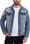 X RAY Mens Denim Jacket for Casual Trucker Biker Style
