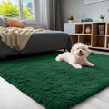 OLANLY 3x5 Machine Washable Small Bedside Rug - Soft Fluffy Shaggy