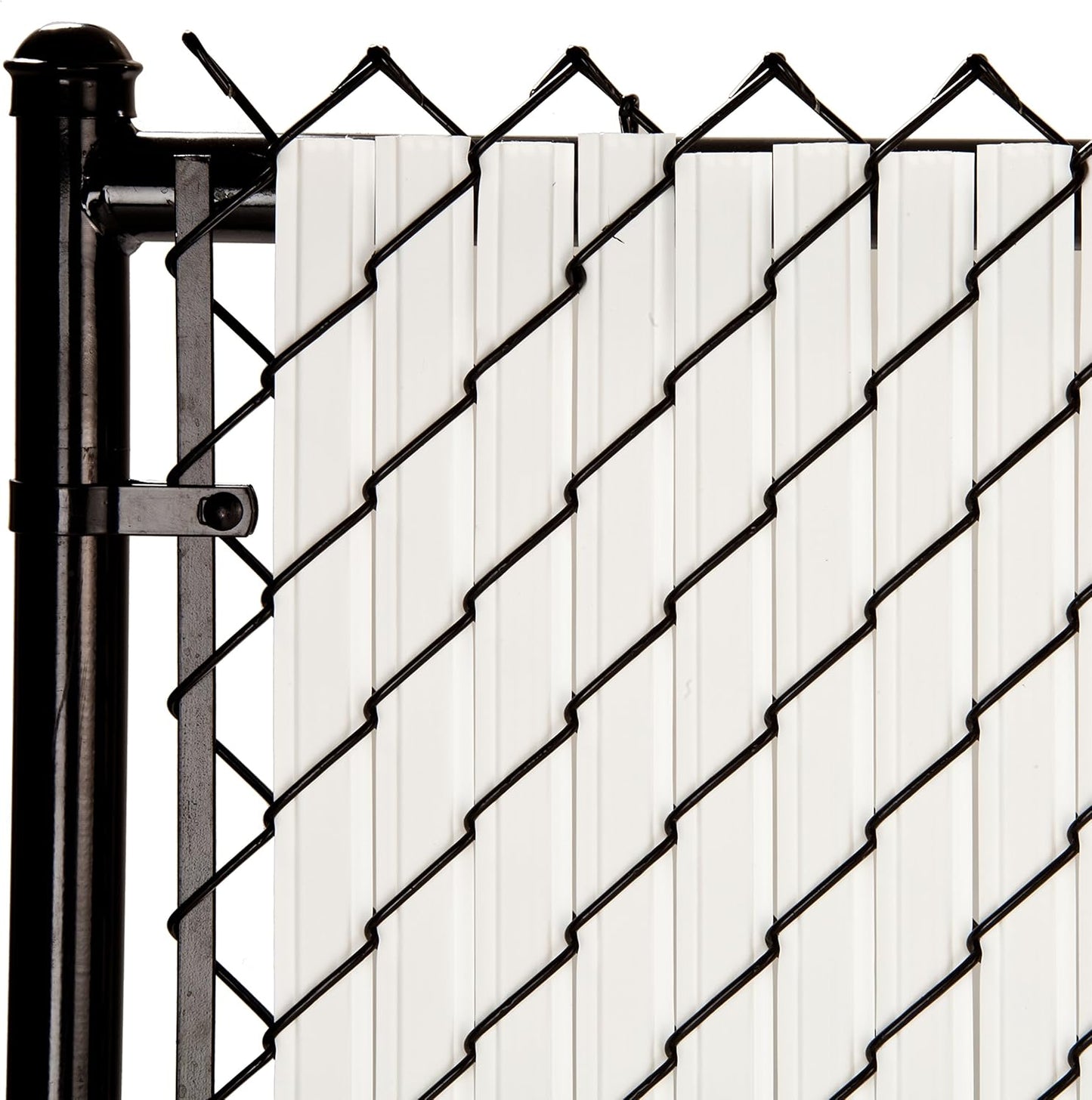 SoliTube Slat Privacy Inserts for Chain-Link Fence - 5ft White