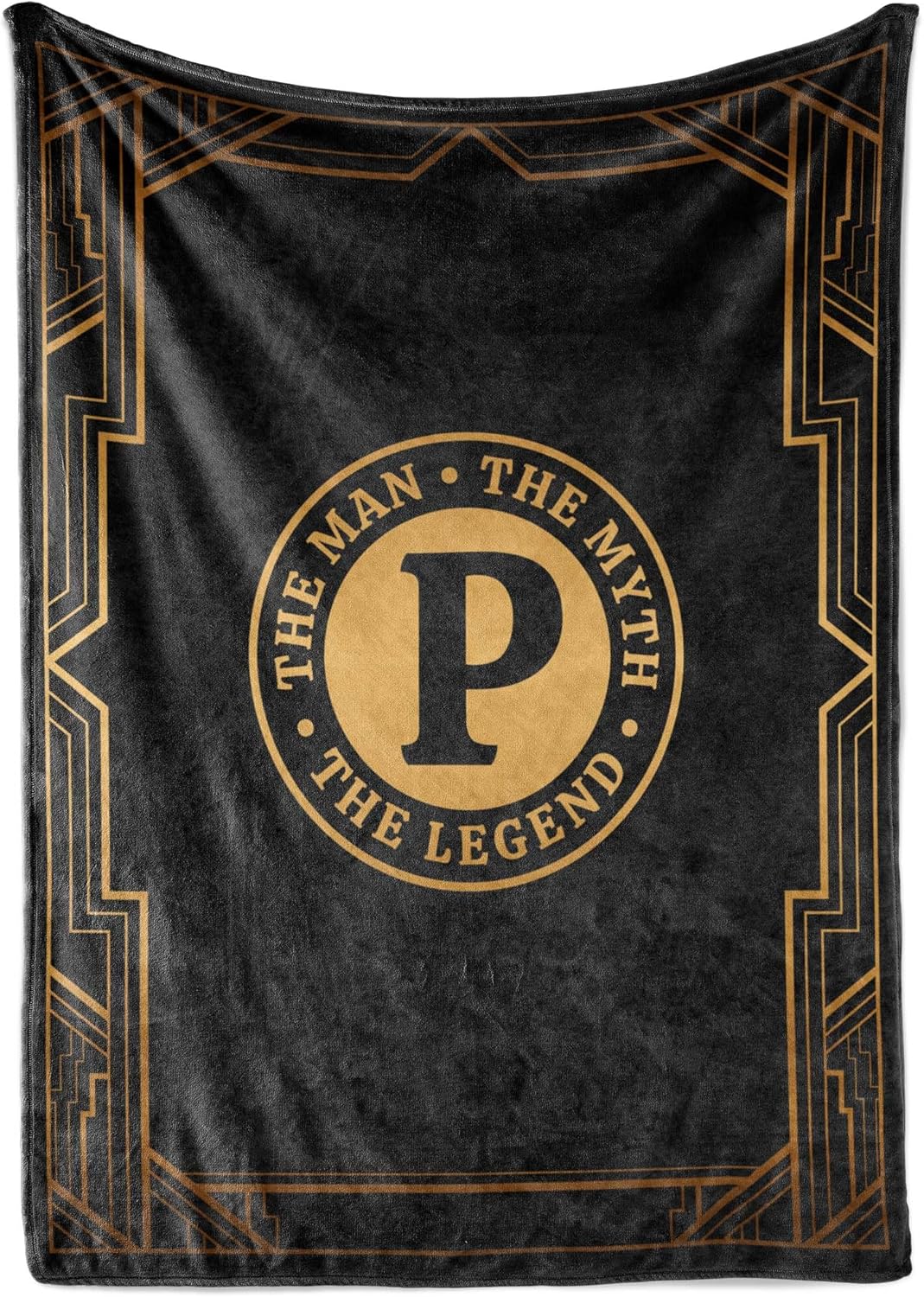 InnoBeta Initial Plush Throw Blanket for Men - Perfect Gift Idea