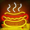 Hot Dog Neon Sign Dimmable LED Light for Wall or Table - USB Powered