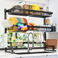 Over The Sink Dish Drying Rack Expandable Height & Length - Heavy Duty