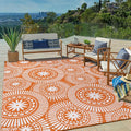 Ileading Large Plastic Outdoor Rug 8x10ft Reversible Patio Rug