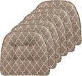Klear Vu Geo Brown 6-Pack Non-Slip Chair Cushions - U-Shaped Comfort
