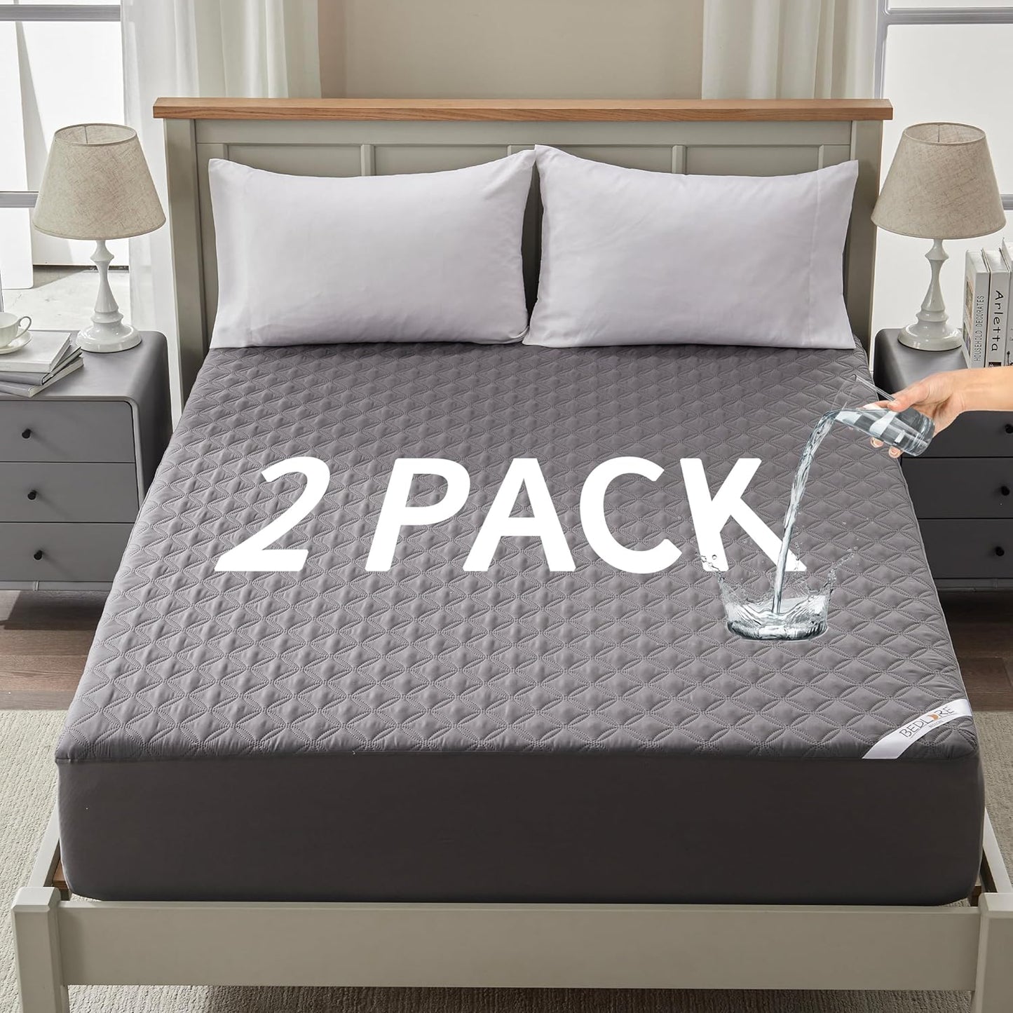 Waterproof Mattress Protector for Queen Size with Deep Pocket