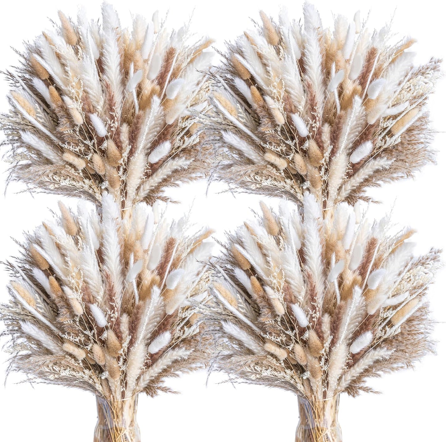 440PCS Natural Dried Pampas Grass for Boho Home Decor