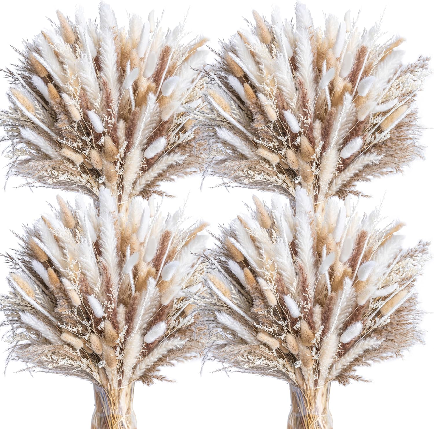 440PCS Natural Dried Pampas Grass for Boho Home Decor