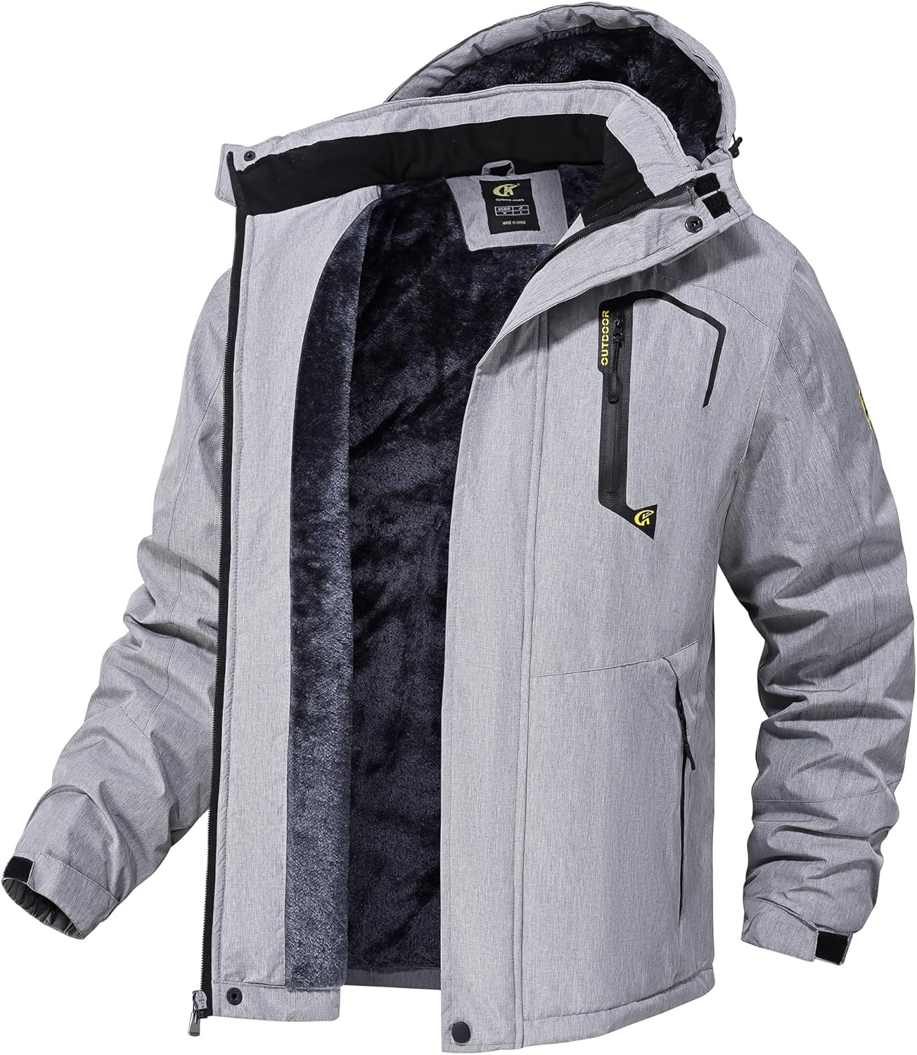 QPNGRP Mens Waterproof Ski Snowboard Jacket for Winter Sports