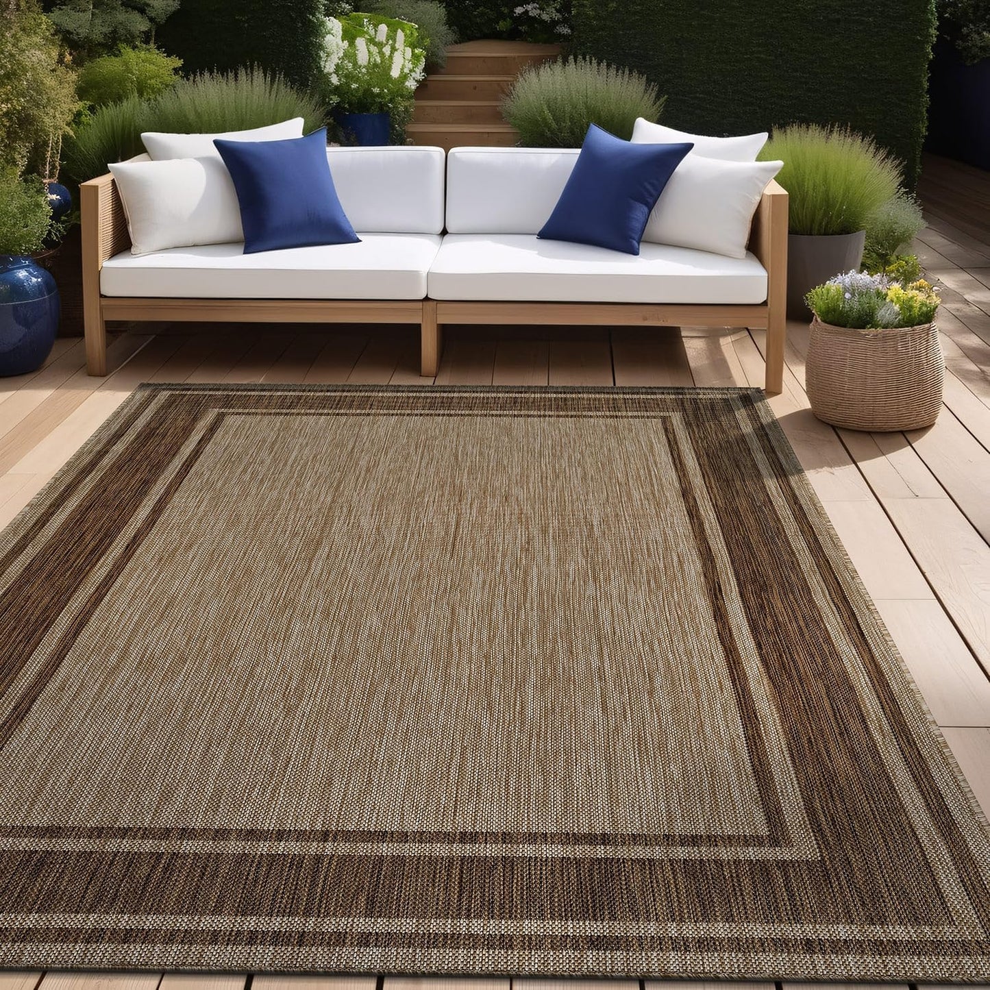Beverly Rug Large Outdoor Rug 10x14 for Indoor and Outdoor Use