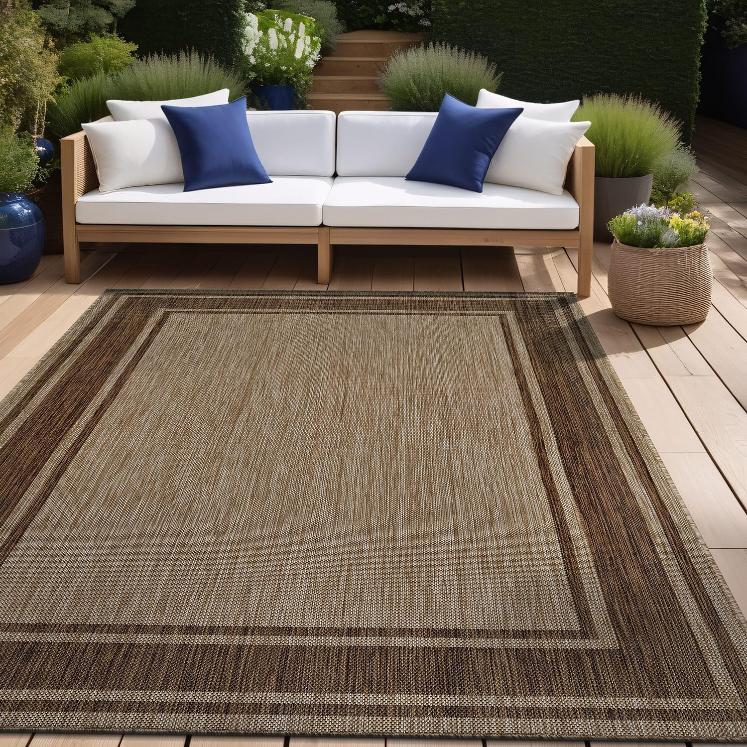 Beverly Rug Large Outdoor Rug 10x14 for Indoor and Outdoor Use