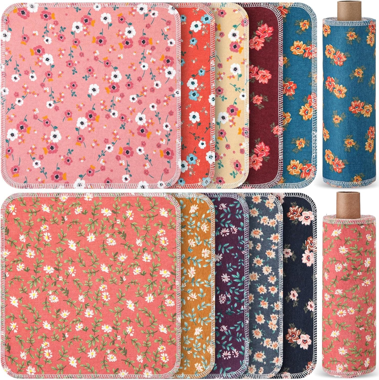 Reusable Paper Towels for Kitchen by Redbaker - 50 Pcs Set