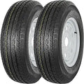 ST205/75R14 Trailer Tire with 14in White Wheel - Load Range D