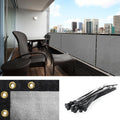 Balcony Privacy Screen 3 ft x 74 ft Grey - Heavy Duty Patio