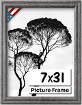 Barnwood Gray 7x31 Picture Frame.75 in Wide - Handmade Solid Wood