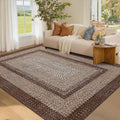 Washable Area Rugs 5x7 Rug for Living Room - Machine Washable Non-Slip