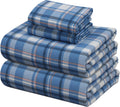 ZOYER Flannel Sheets Queen Size Set - Soft Double Brushed Cotton