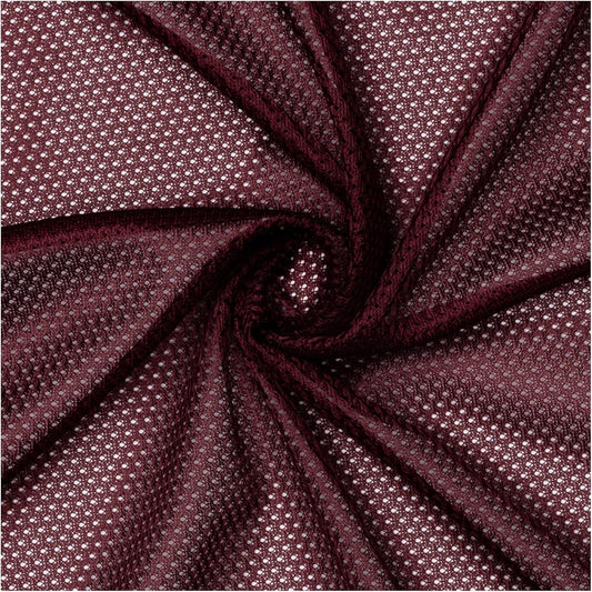 Pico Textiles 5 Yards Bolt Maroon Polyester Micro Mesh Fabric