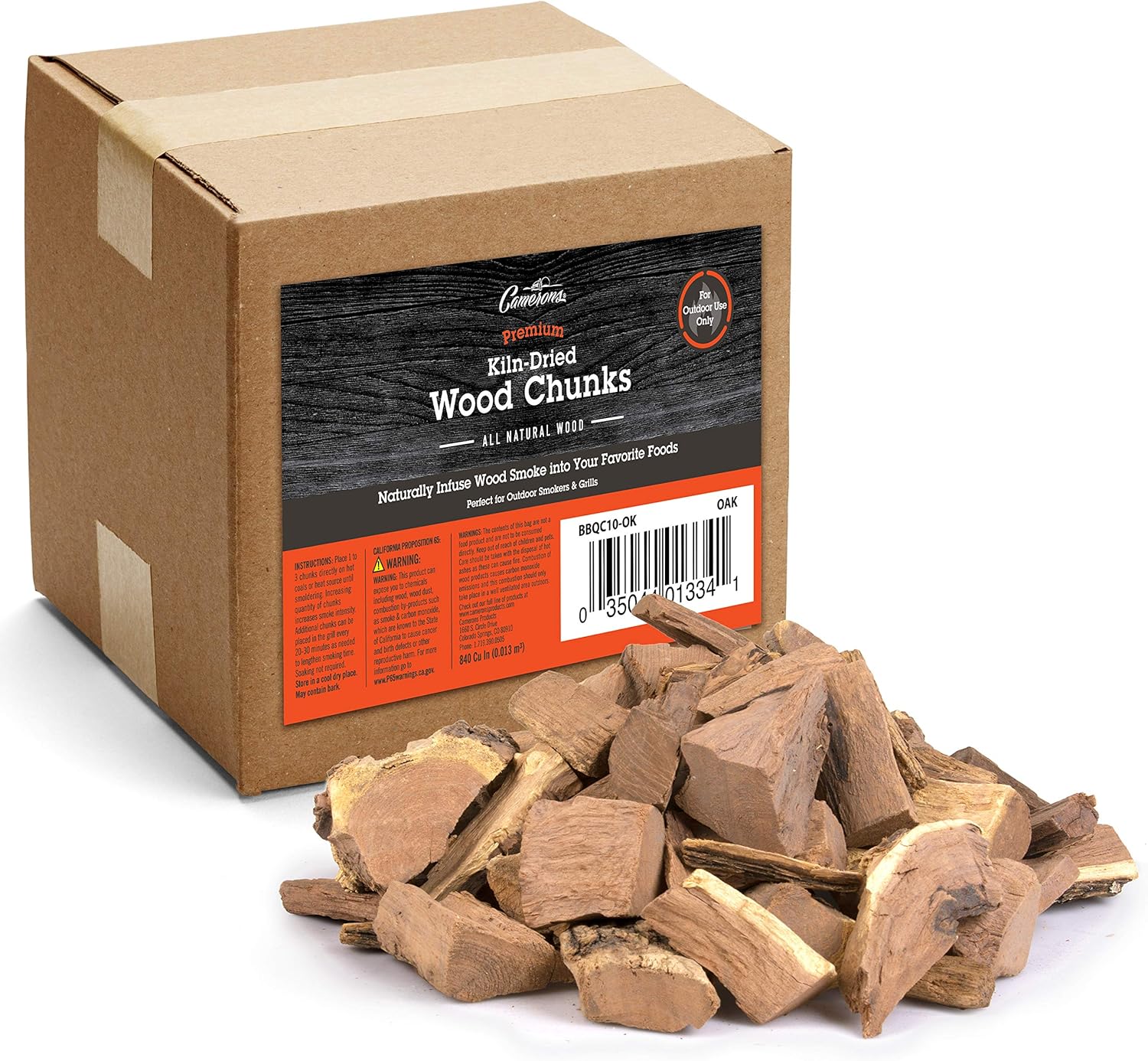 Oak Wood Chunks for Smoking Meat - Natural BBQ Flavor