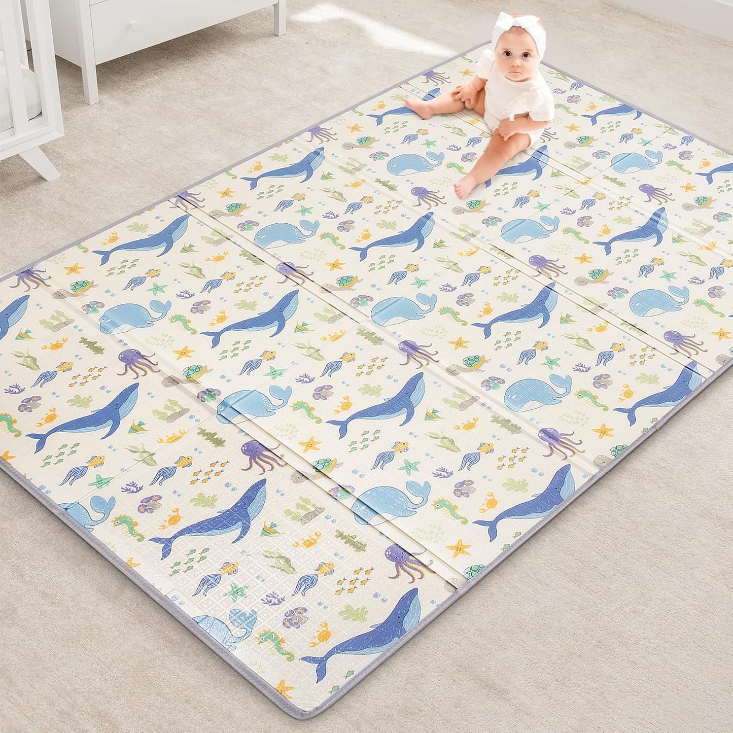 Reversible Baby Floor Mat for Safe Playtime and Learning Fun