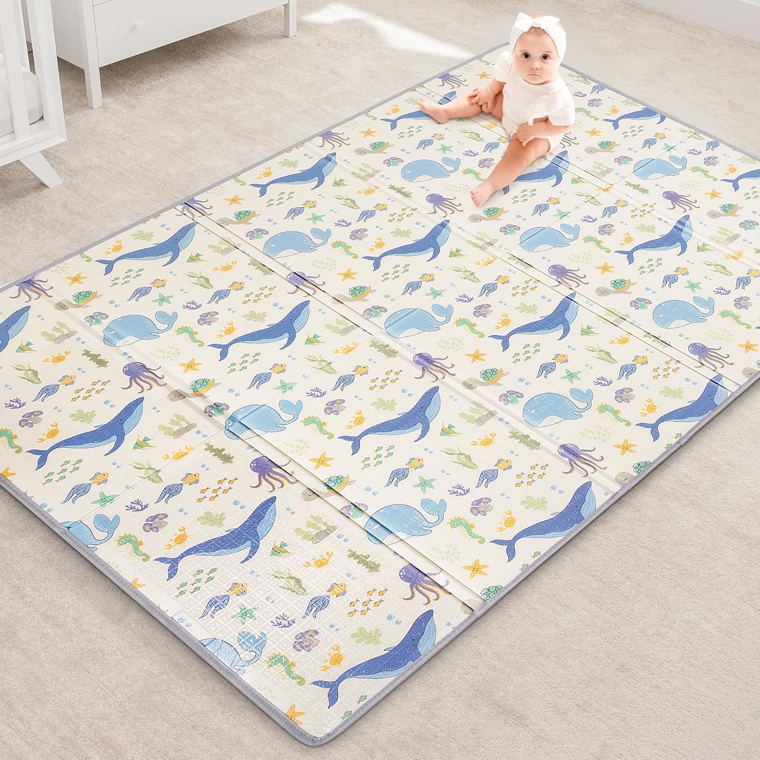 Reversible Baby Floor Mat for Safe Playtime and Learning Fun