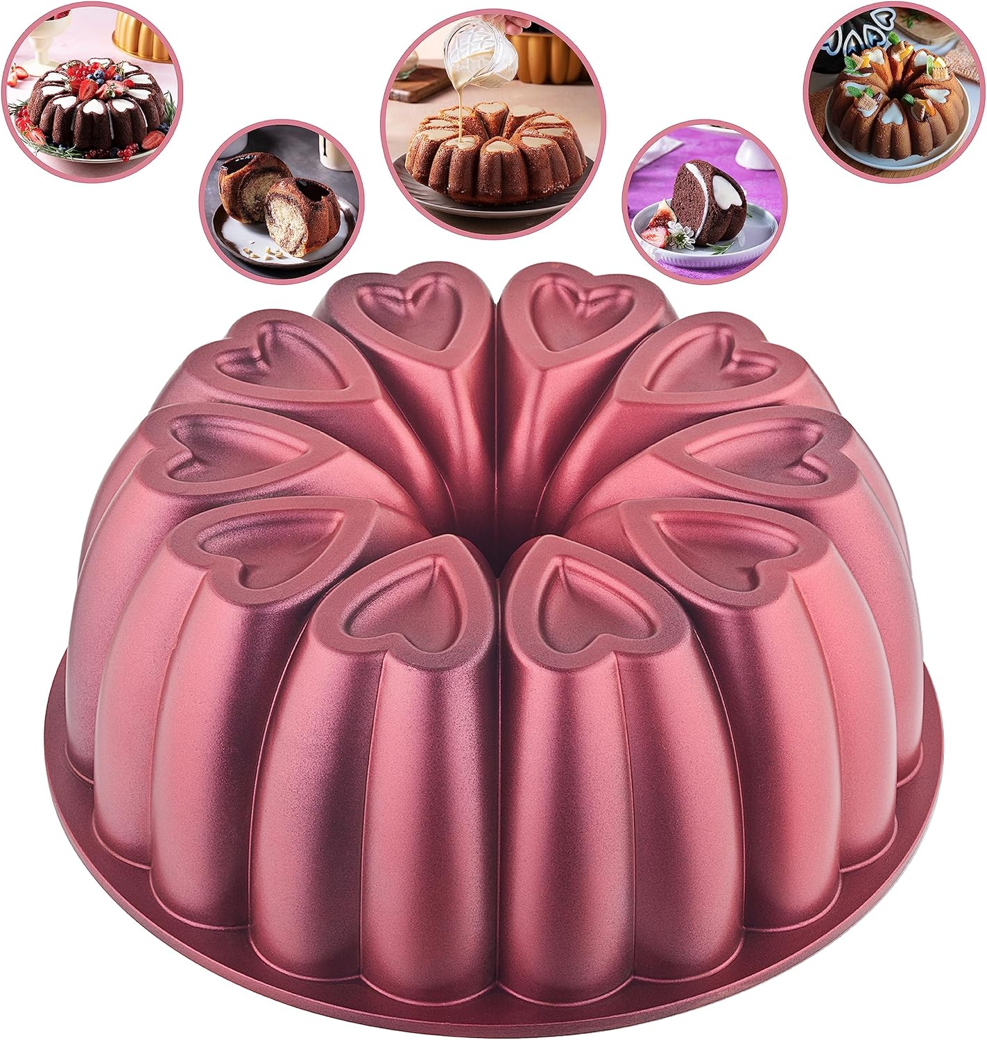 Heart Shape Aluminum Cake Pan for Beautiful Baking Creations