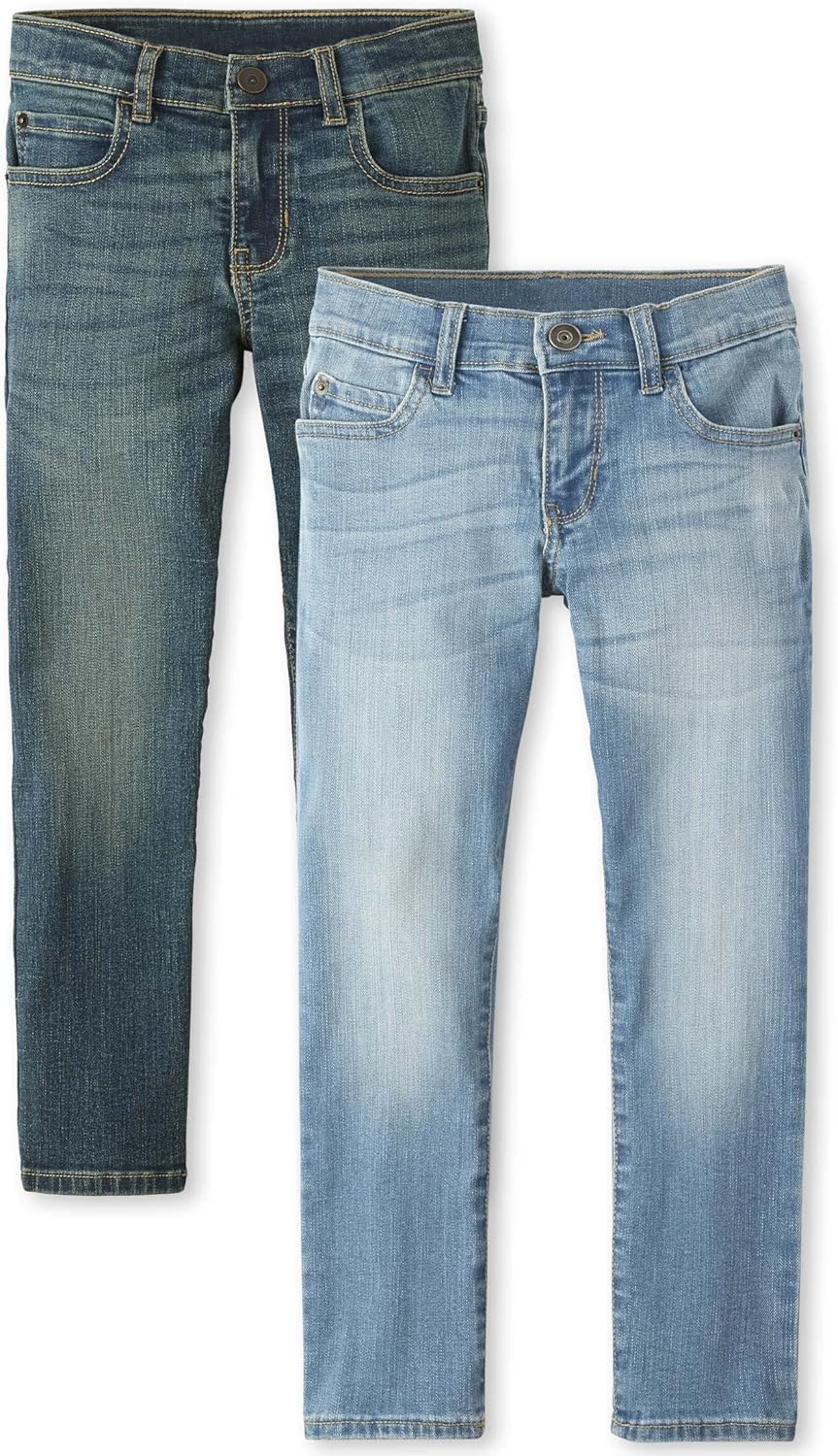 Boys' Straight Leg Jeans for Comfort and Style in 2-Pack