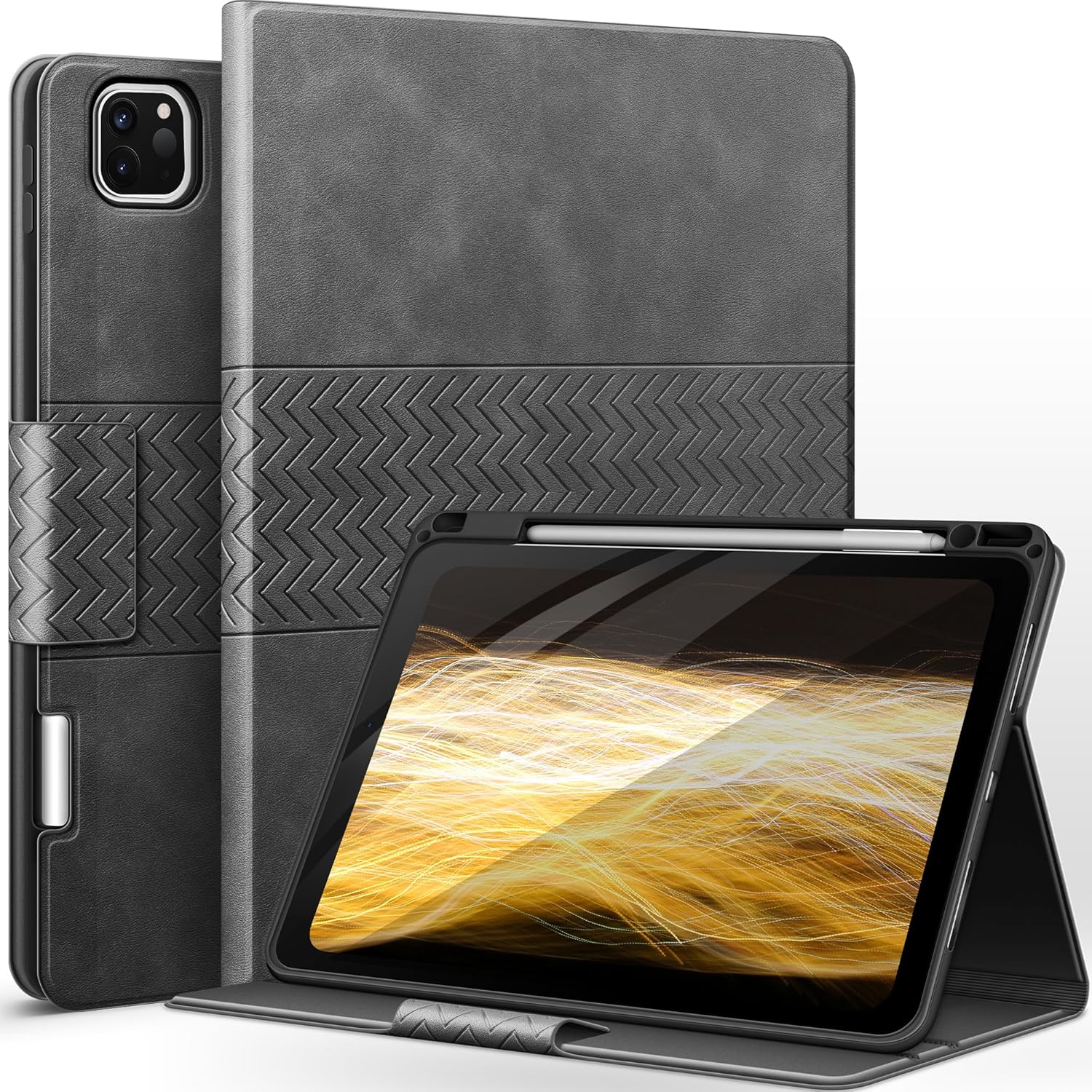 iPad Pro 11 inch Case with Pencil Holder and Auto Sleep/Wake
